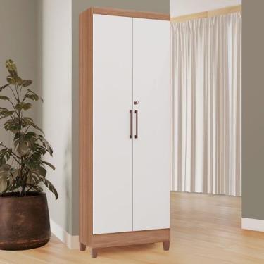 Imagem de Armário Multiuso Slim 100 MDF 2 portas com Chave e kit de pés - MH Móv