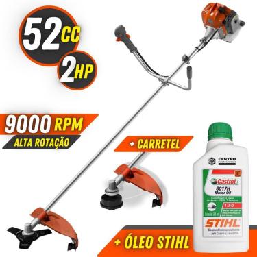 Imagem de Roçadeira Profissional Com ÓLEO STIHL Lateral Tekna RL520ACN-TK Á Gasolina 2T 52cc 2HP 9000rpm Alta Performance Para Manutenção de Rodovias