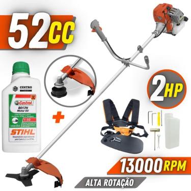 Imagem de Roçadeira Com ÓLEO STIHL RL520ACG2 Tekna Á Gasolina 2T 52cc 2HP Alta Performance Lâmina de Corte 3 Pontas e Carretel Nylon