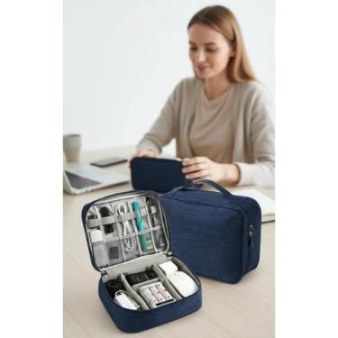 Imagem de Bolsa Organizadora Cabos Eletrônicos Viagem Impermeável - Congratulati