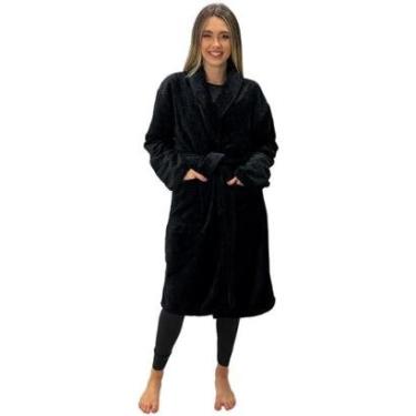 Imagem de Roupão Habitat em Fleece Quadriculado-Feminino