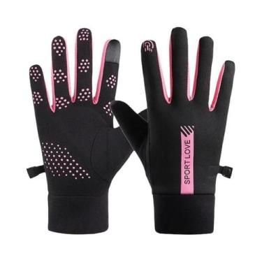 Imagem de Luvas Térmicas De Ciclismo Femininas Em Fleece Para Inverno, Resistent