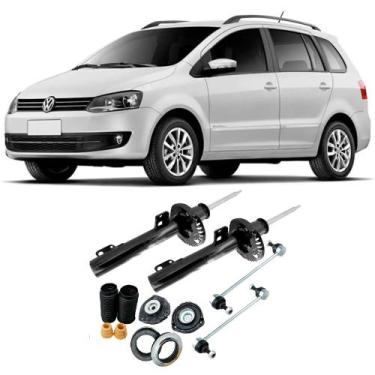 Imagem de Amortecedor + Kit Batente + Bieleta Vw Spacefox Dianteira 2003 Até 201