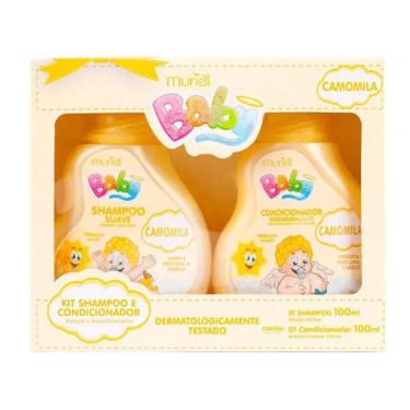 Imagem de Kit muriel baby shampoo e condicionador camomila suave 100ml hidrata e