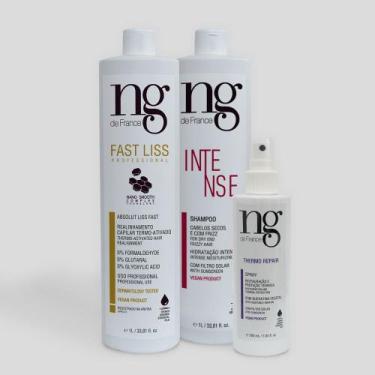 Imagem de Ng De France Kit Fast Liss 1000ml + Spray Thermo 200ml + Sh. Intense 1