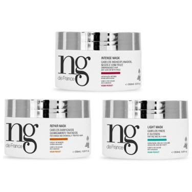 Imagem de Ng De France Kit Máscaras Intense + Repair + Light (250g Cd)