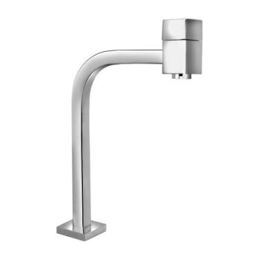 Imagem de Torneira Quadrada Link Lavabo Para Banheiro 90º Bica Alta - FURKIN