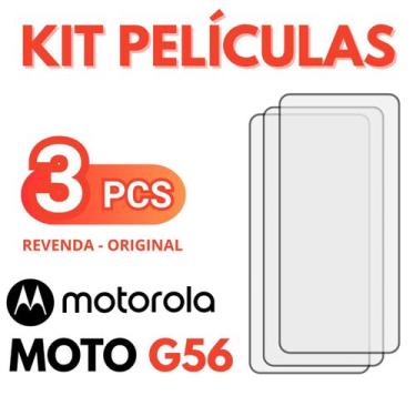 Imagem de Kit 3 Pelicula De Vidro 3D Para Motorola Moto G56 / Moto G86 - Generic