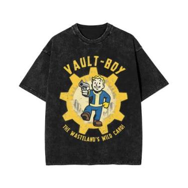 Imagem de Camiseta Oversized De Algodão Estampada Estilo Streetwear Hip Hop Para