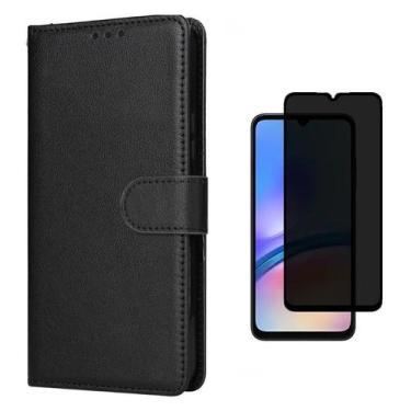 Imagem de Capa Capinha Carteira Flip Couro + Pelicula Anti Espiã Samsung Galaxy 
