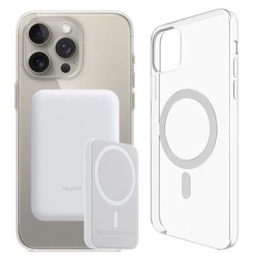 Imagem de Power Bank Carregador Portátil 5000mAh iPhone15, 15 Pro e Max com Capa