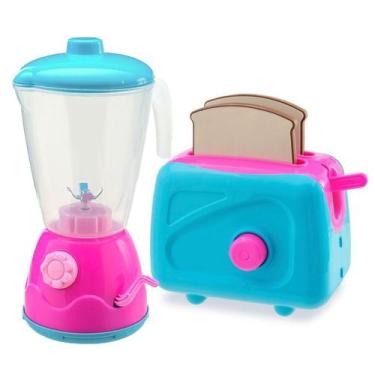 Imagem de Kit Mini Brinquedo Cozinha Microondas E Torradeira - Gici Imports