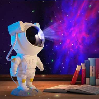 Imagem de Projetor Astronauta Luminária Luz Galáxia Nebulosa Estrelas
