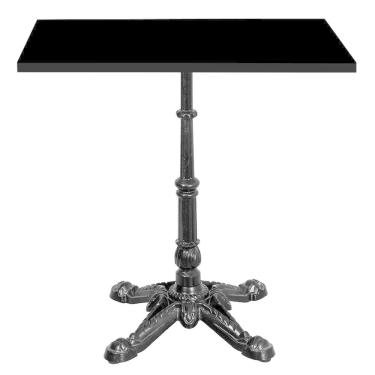 Imagem de Base de Mesa Apus em Ferro Preto 75 cm (Alt) Tampo MDP Quadrado Preto 60 cm (Larg) x 2,...