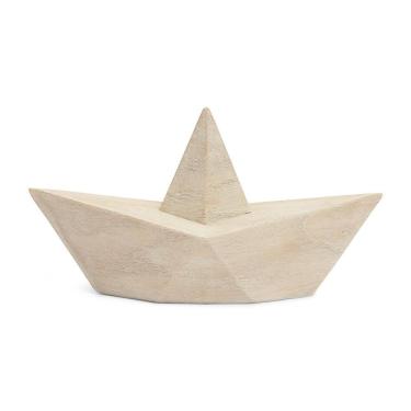 Imagem de Escultura Decorativa Barco em Poliresina 25cm 21339 Mart