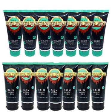 Imagem de Kit Barba Revenda Atacado 15 Shampoo e 15 Balm Barba Rubra
