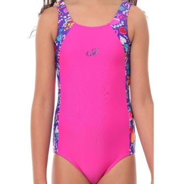 Imagem de Maiô De Natação Infantil Xtra Life Com Detalhe Hammerhead, 16, Pink