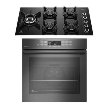 Imagem de Kit Cooktop 5 Bocas a Gás Expert (KE5GW) + Forno de Embutir Elétrico 80L Expert (OE8EW) Electrolux - 220V