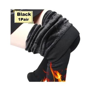 Imagem de Leggings Femininas De Cintura Alta, Aquecidas E Espessas Para O Invern
