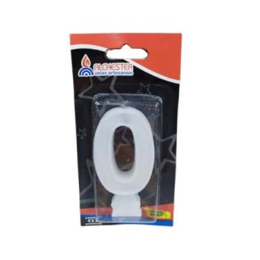 Imagem de Vela Aniv C/Gliter 0 Branco Alchester Velas - ALCHETSTER, Unico, Unico