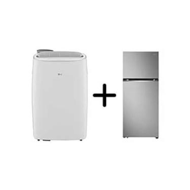 Imagem de Combo LG Ar Portátil 127V + Geladeira Frost Free Inverter 375L Inox Look 220V - LP1419IVSI.B372P