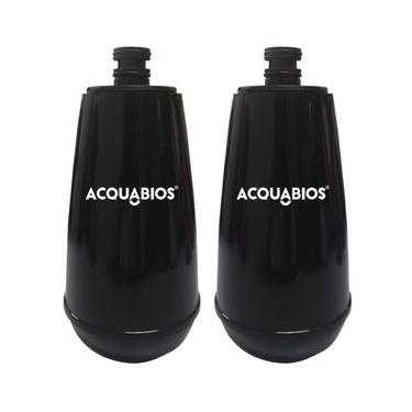 Imagem de Kit 2 Refil Purificador de Água Colors Quadriseta E05 Acquabios Preto Carvão Ativo