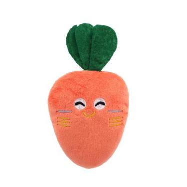 Imagem de Brinquedo Pet Pequeno Cenoura Pelúcia com Barulho Up4you, Laranja, Úni
