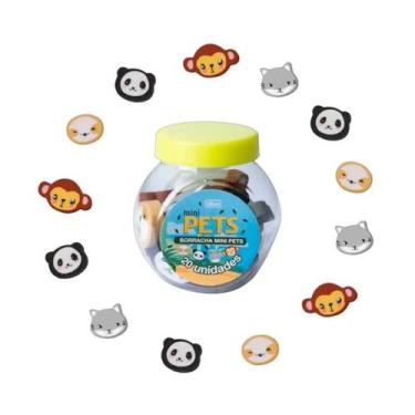 Imagem de Borracha Tilibra Mini Pets Pote com 20 unidades