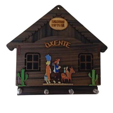 Imagem de Porta-Chaves e Cartas NORDESTINO  Suporte para Chaves em Aço Inox  Ele