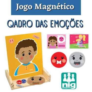 Imagem de Jogo Magnético Quadro das Emoções Brinquedo Educativo Com Cartas 30 Pe