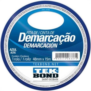 Imagem de Fita Demarcacao Solo Tekbond 48X15M Azul - TEK BOND, Azul