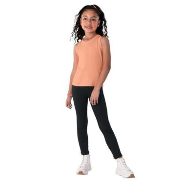 Imagem de Calça Legging Básica Infantil Menina em Cotton Brandili, Preto, 14