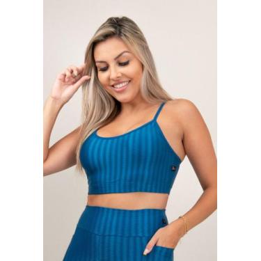 Imagem de Top New Ziggy 3D Azul - Vida Fit, M, Azul