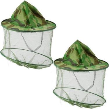 Imagem de Chapéu C/ Mosquiteiro Camuflado Camping Pesca Caça - 2 Unid - WXH Pesc