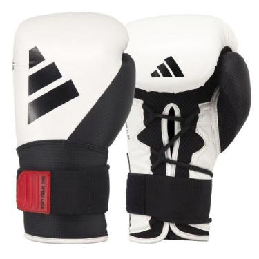 Imagem de Luva de Boxe adidas Hybrid 250 NL Fixação Dupla -, Branco, Preto, 16 o