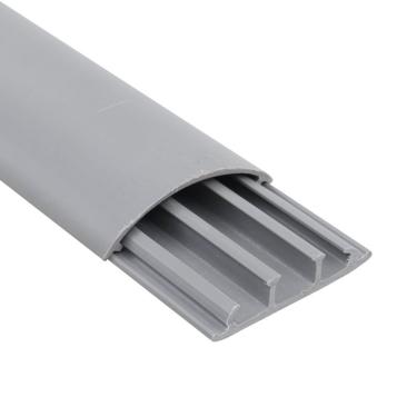 Imagem de Canaleta Dutopiso HP-2 com 3 Divisórias para Instalação de Energia e Dados Cinza Hellermanntyton 52MM 14MM 2MTS IP57