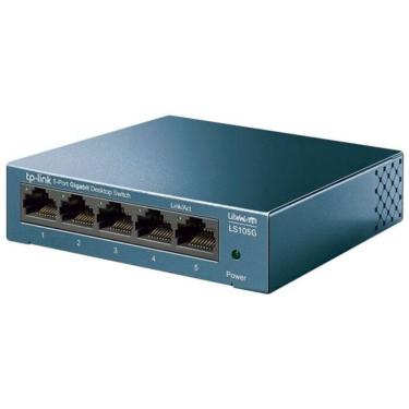 Imagem de Switch TP-Link LS105G Gigabit 5 Portas 10-100-1000 Mbps Plug And Play Metal