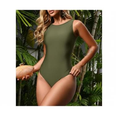 Imagem de Body Maiô sem Bojo Estampado Praia Natação Piscina - Spazio Donna, Ver