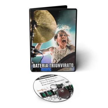 Imagem de Curso de Bateria Triunvirato - Três Bateristas, Três Estilos, Um único momento em DVD Videoaula