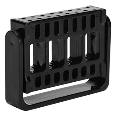 Imagem de Recipiente de armazenamento de brocas de prego, espaço profissional para economizar espaço Tamanho adequado Porta brocas de broca para unhas para uso doméstico em salão de manicure(Preto)