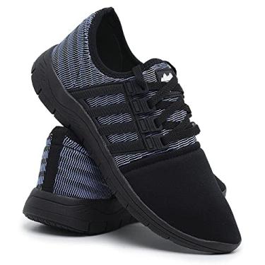 Imagem de Tênis Masculino Nylon Cadarço Textura Confortável Dia a Dia Azul 36