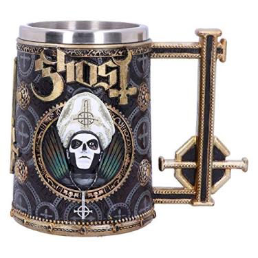 Imagem de Nemesis Now Tanque dourado B4857P9 licenciado Ghost Papa Emeritus III Meliora, resina com aço inoxidável