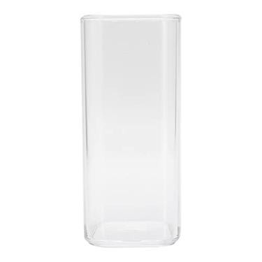 Imagem de AUNMAS Chávena, copo de bebida quadrado multiuso caneca de café acrílica reutilizável fácil de 400 ml xícara de chá para escritório para casa para restaurante para bar [cor transparente]