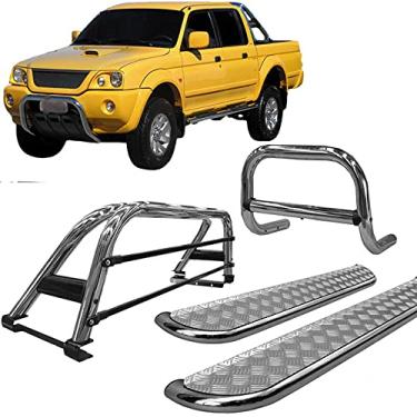 Imagem de Quebra Mato +Estribo +Santo Anto Duplo L200 98 a 04 Cromado