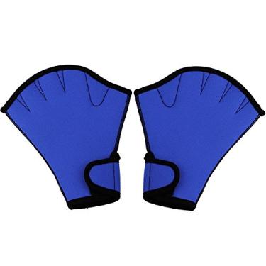 Imagem de Yajun Luvas de mergulho ajustáveis para adultos, 2 mm, neoprene, luvas masculinas antiarranhões para passeios de barco, surfe, esportes aquáticos, 1 par, azul, P (1517 cm)