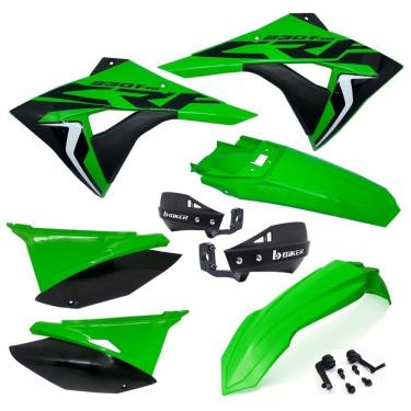 Imagem de Kit Plástico Biker Elite Crf 230f Com Adesivos E Protetor Mão