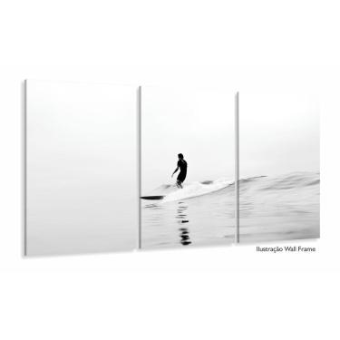 Imagem de Quadro Decorativo Praia Onda Surf 120x60 3 peças