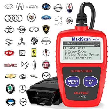 Imagem de Autel Leitor de código de falha do motor MS309 OBD2, leitura de códigos claros, visualização de dados de quadro congelado, prontidão I/M Smog Check CAN ferramenta de digitalização de diagnóstico