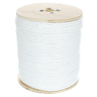 Imagem de Corda de polipropileno torcido com 3 fios West Coast Paracord - À prova d'água e flutua na água, Branco, 1/4 Inch x 500 Feet