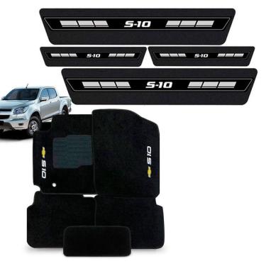 Imagem de Tapete Carpete Bordado + Soleira GM S10 2012 a 2018